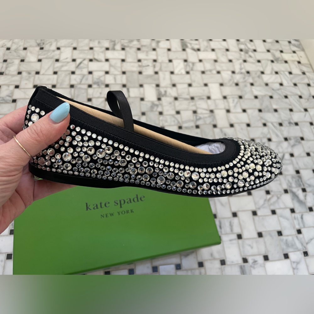 Kate Spade Violette Mary Jane Ballet Flats – Crystal Embellished NIB - Picture 7 of 9